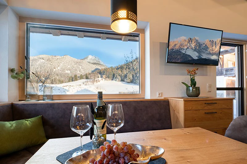 Zimmer Wilder Kaiser Wohnraum Esstisch